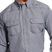 Ariat FR Featherlight Button Down Work Shirt in Grey